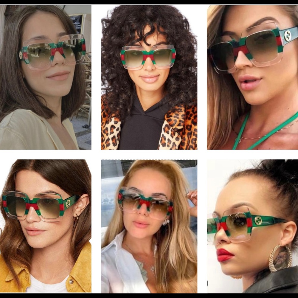 GUCCI MULTI GREEN SUNGLASSES FROM THE URBAN COLLECTION AS SEEN ON J LO & CELEBS - Picture 3 of 16